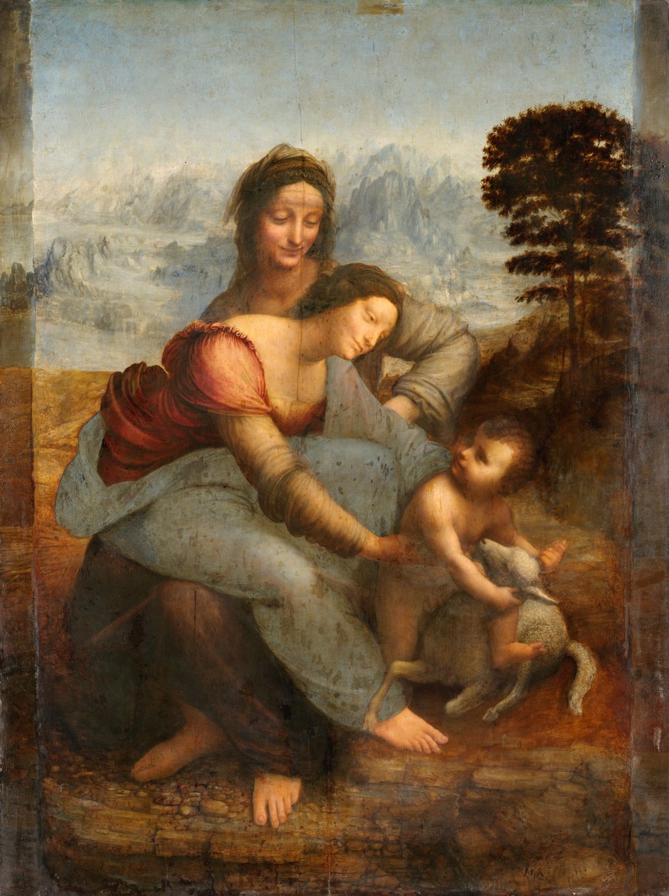 Aziz Anne ile Bakire ve Çocuk by Leonardo da Vinci