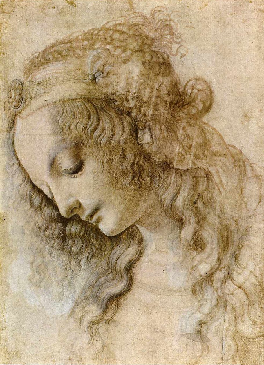 Profildeki kadın kafası by Leonardo da Vinci