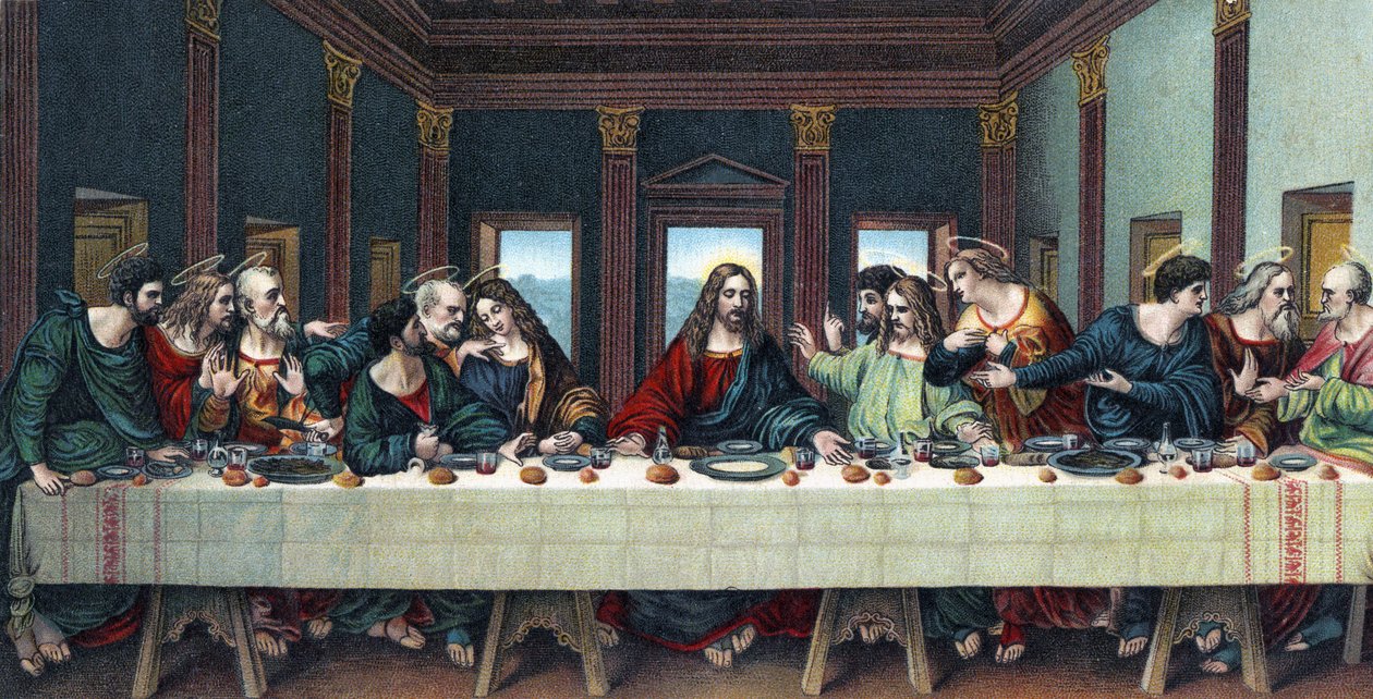 Son Akşam Yemeği - Yeni Ahit by Leonardo da after Vinci