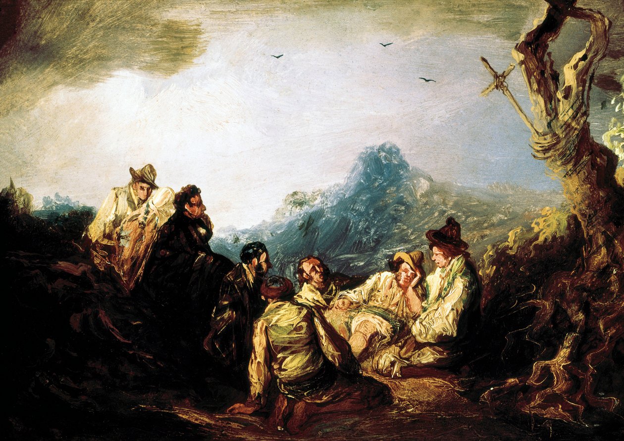 Dağdaki haydutlar, 19. yüzyılın ilk yarısı (tuval üzerine yağlı boya) by Leonardo Alenza
