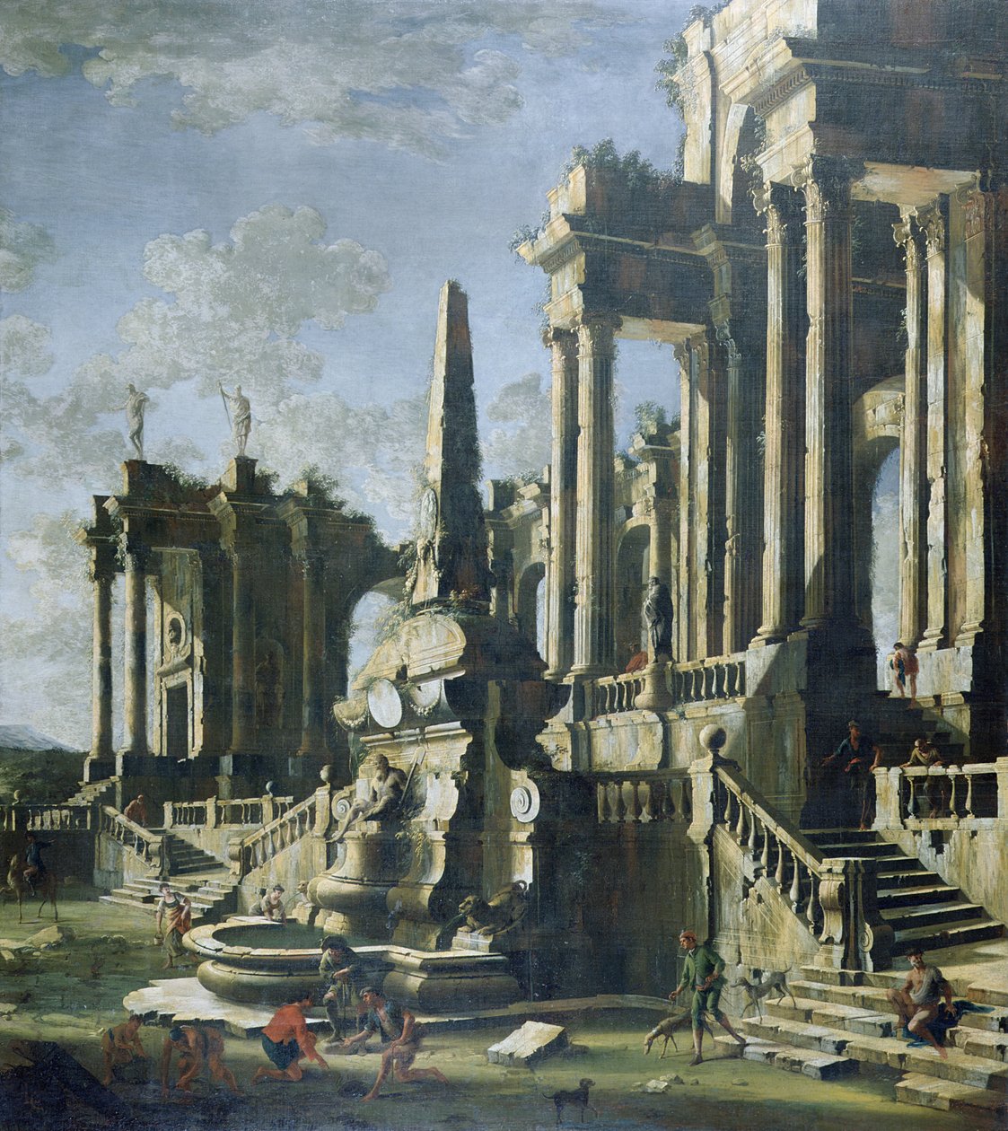 Hayali Harabeler (tuval üzerine yağlı boya) by Leonardo Coccorante