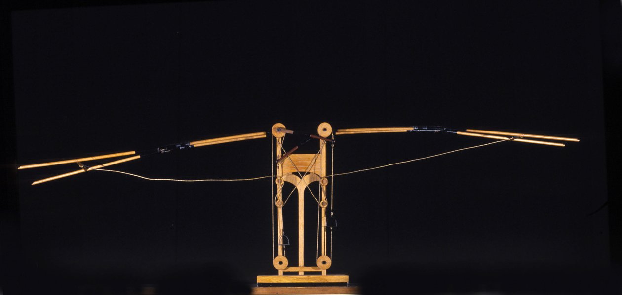 Kanatlı uçma makinesi. Leonardo da Vinci