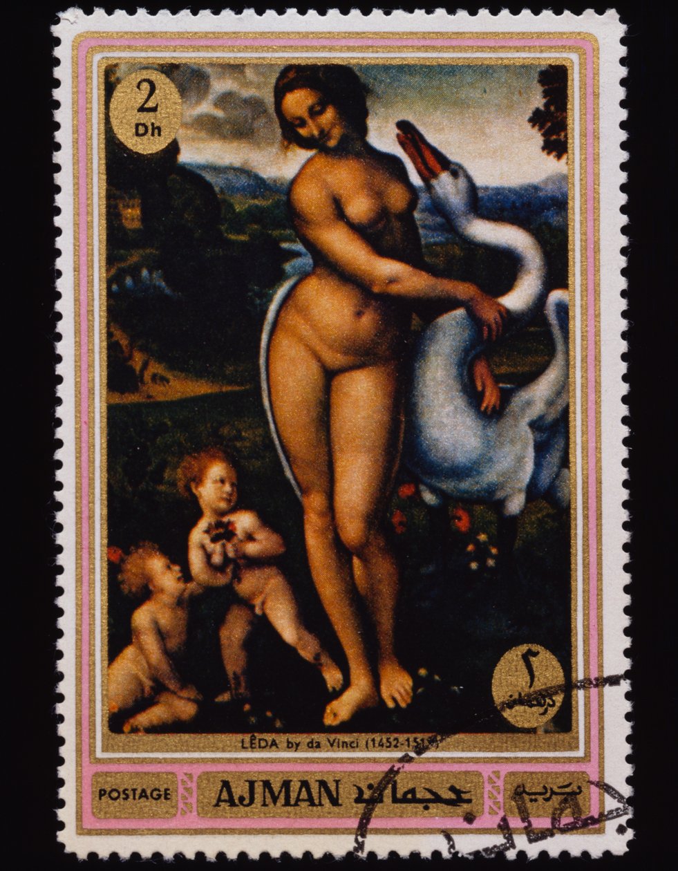 Posta pulu Ünlü tablolar (Çıplaklar) serisi by Leonardo da (after) Vinci