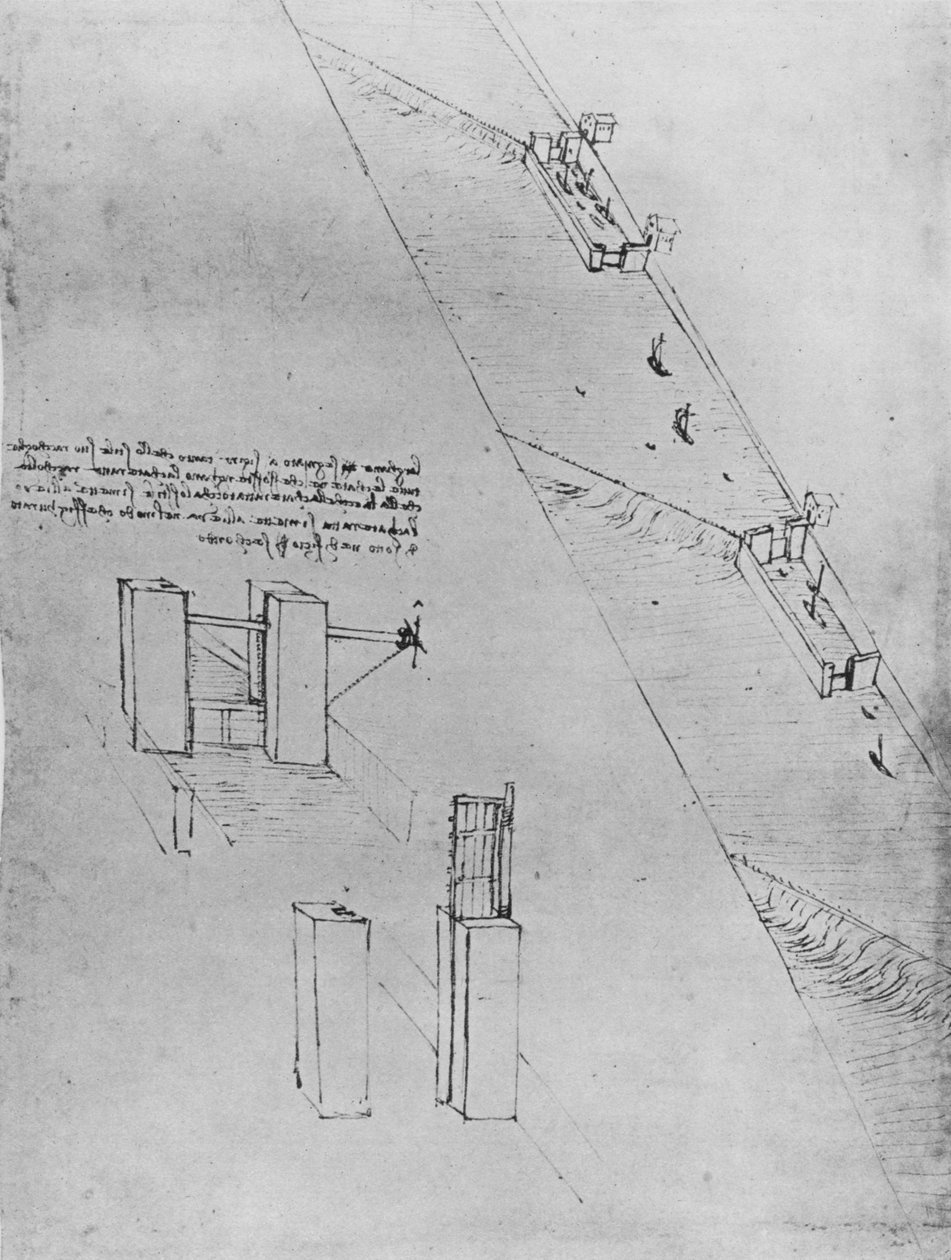 Kilitli ve Savaklı Bir Kanal, c1480 1945 by Leonardo da Vinci