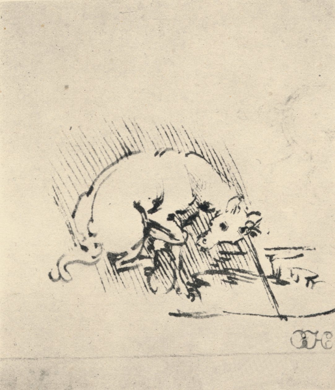 Boynuzunu Suya Daldıran Tek Boynuzlu At, c1480 1945 by Leonardo da Vinci
