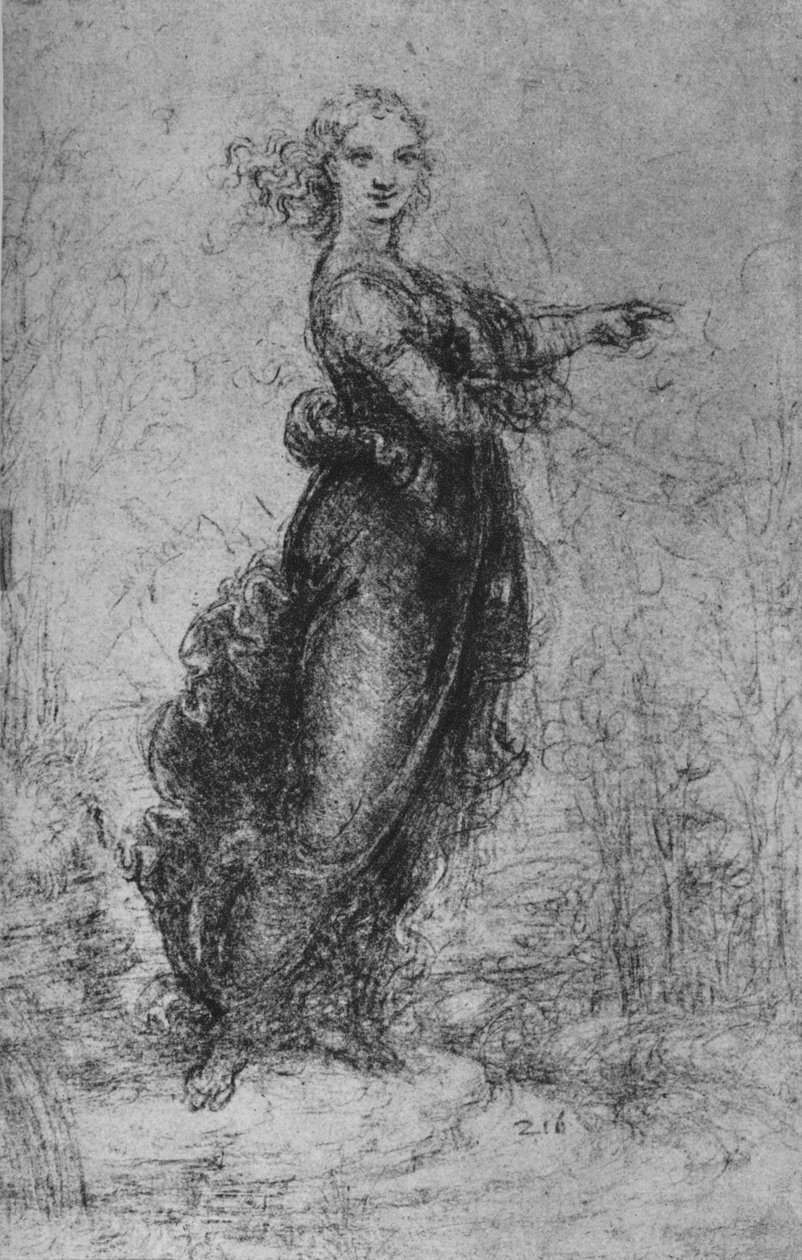 İşaret Eden Genç Bir Kadın, c1480 1945 by Leonardo da Vinci
