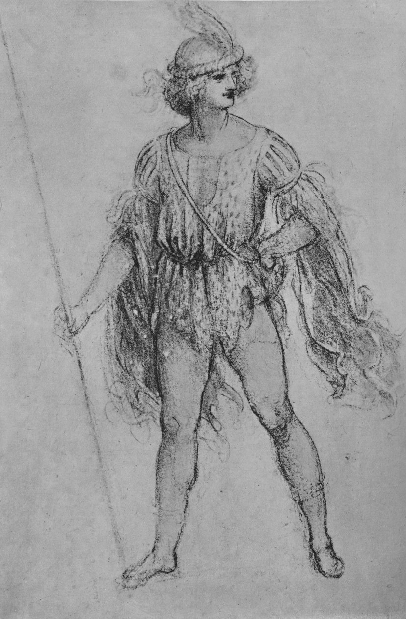 Mızraklı Bir Gençlik, c1480 1945 by Leonardo da Vinci