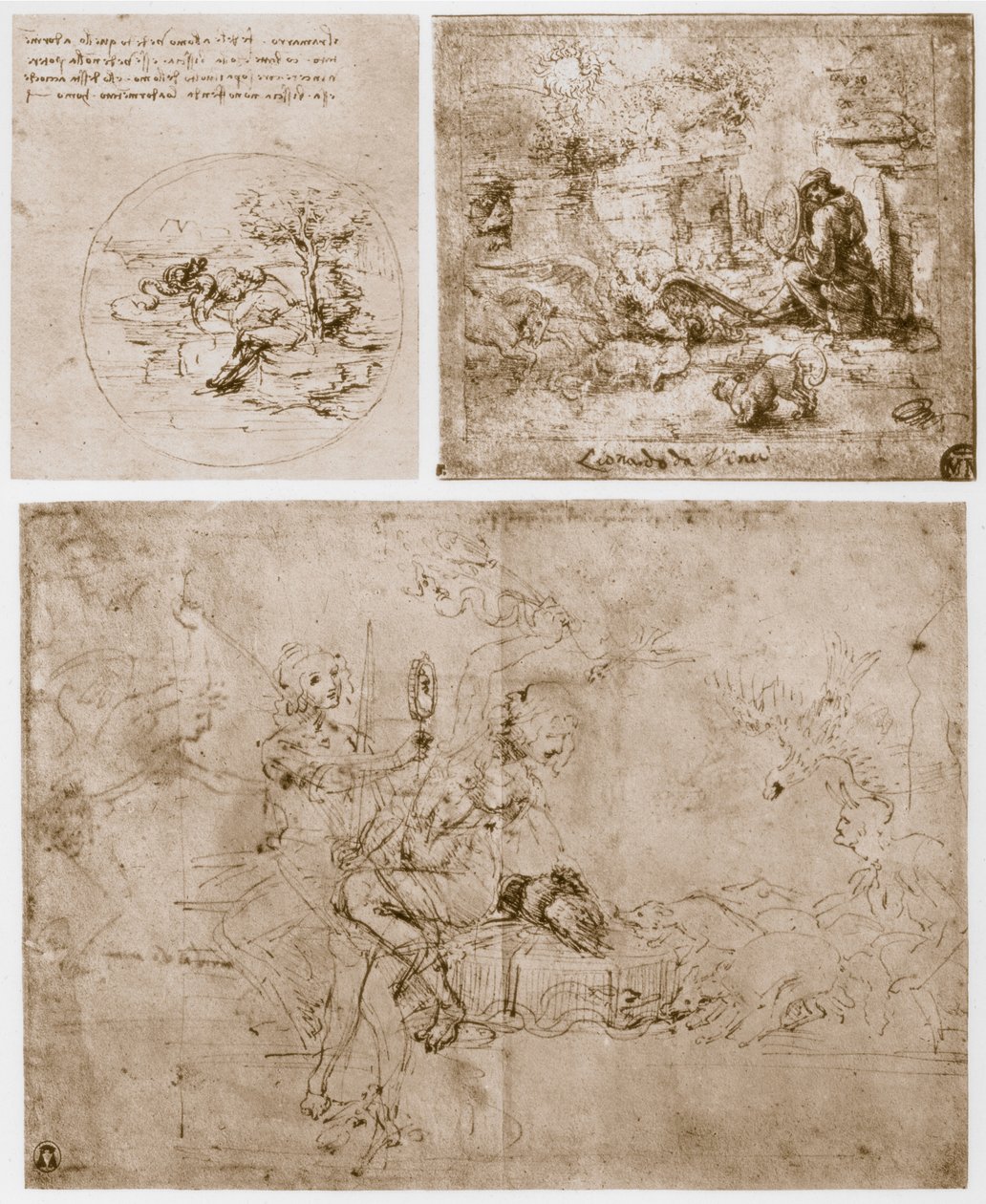 Alegoriler, 15. yüzyıl. by Leonardo da Vinci