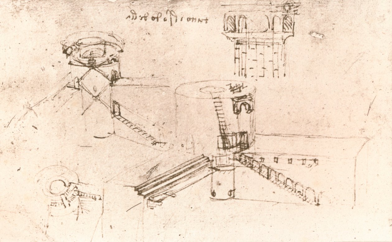 Kaleler için mimari, c1472-c1519 1883 by Leonardo da Vinci