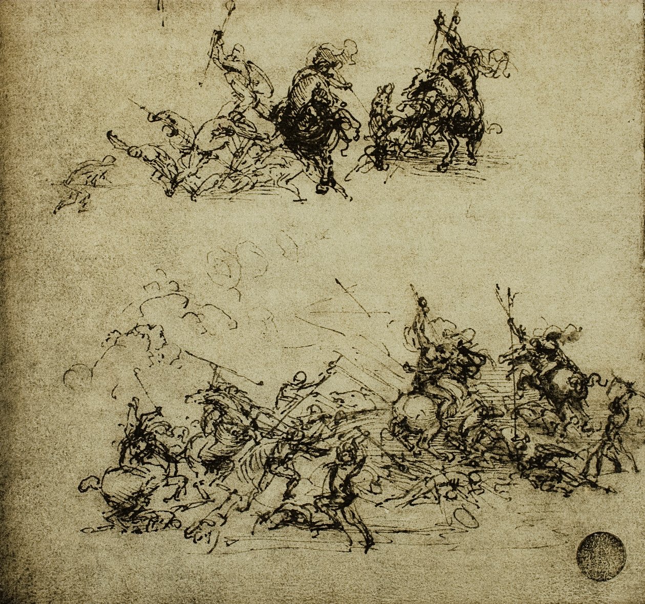 Savaş sahnesi; Leonardo da Vinci