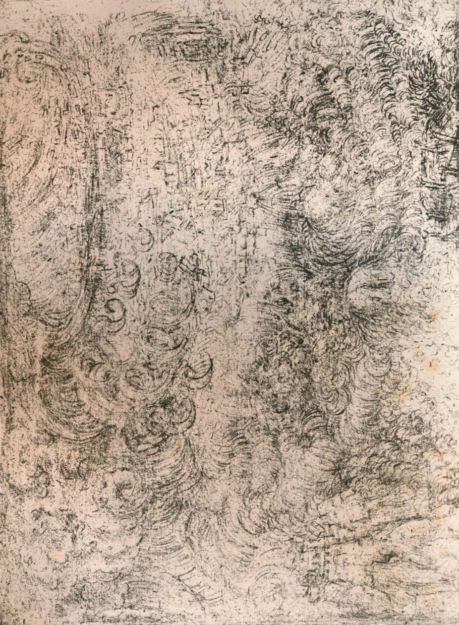 Kraliyet Kütüphanesinden bir Tufanı temsil eden Kömür Çizimi, Windsor Kalesi, 1883 by Leonardo da Vinci