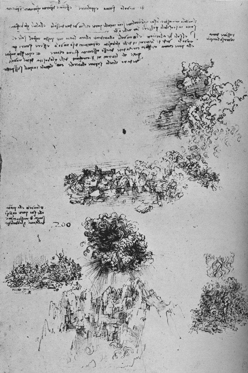 Yeryüzüne Cennetten Yağan Yıkım, c1480 1945 by Leonardo da Vinci