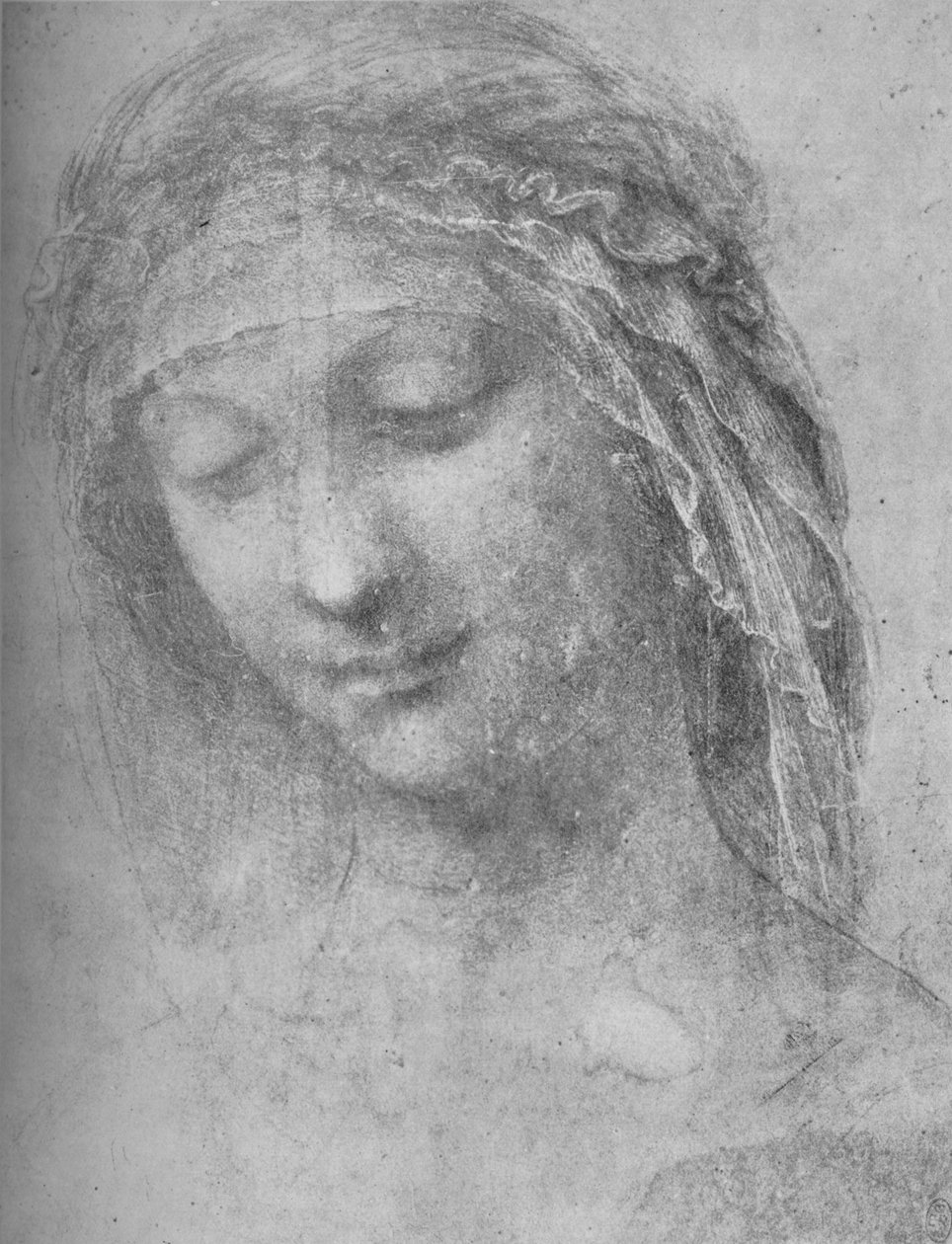 Bir Kadının Başkanı Üç Çeyrek Solda, c1480 1945 by Leonardo da Vinci