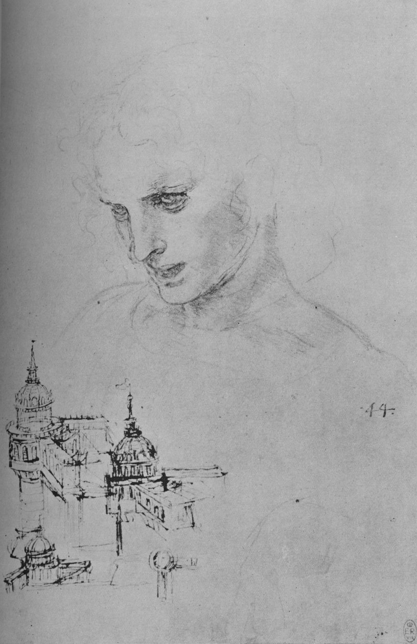 Bir Havari ve Mimarlık Araştırması Başkanı, c1480 1945 by Leonardo da Vinci