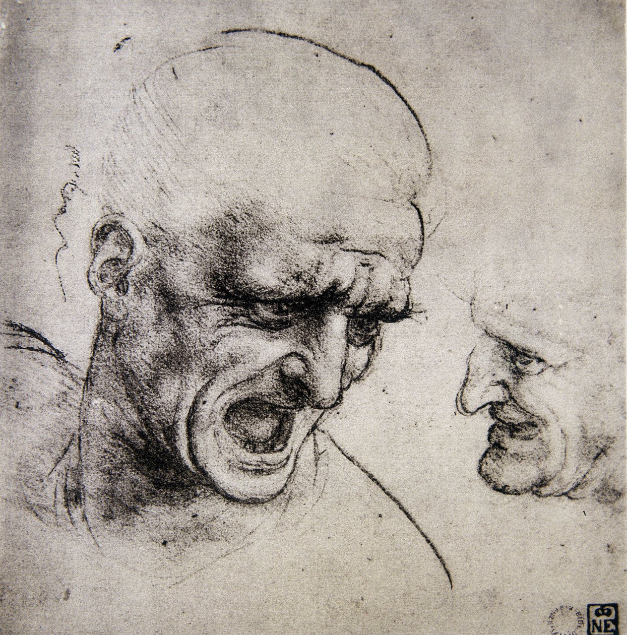Leonardo da Vinci (Leonardo da Vinci) (1452 - 1519): Anghiari Savaşı için Çalışma (Hayal edin) by Leonardo da Vinci