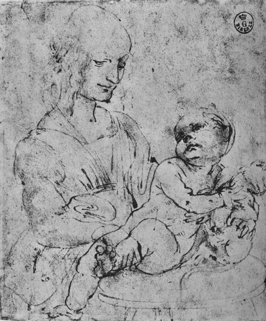 Madonna ve Kedili Çocuk, 1478-1480 1945 by Leonardo da Vinci