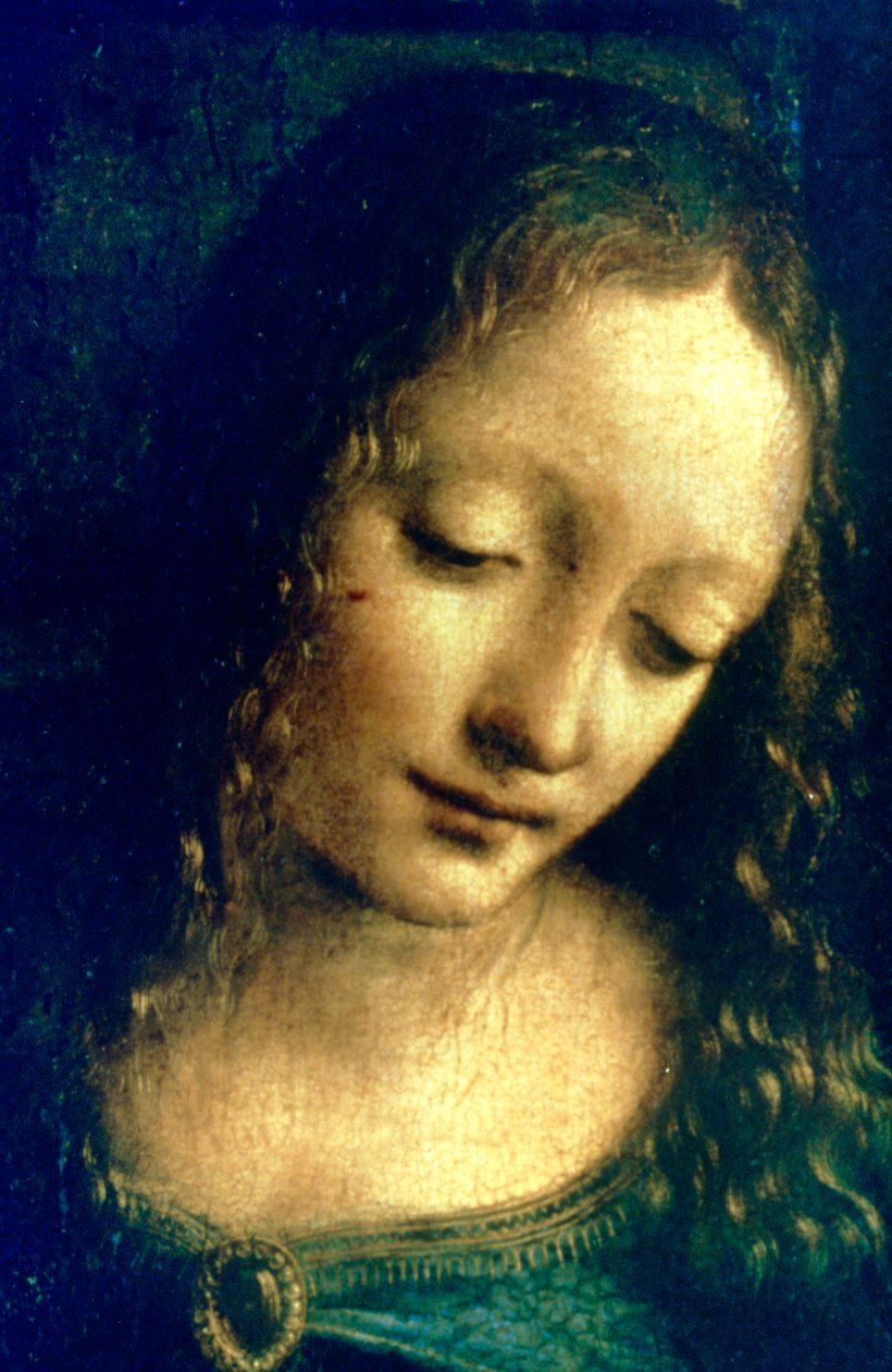 Madonna of the Rocks detayı, 1482-1486 by Leonardo da Vinci