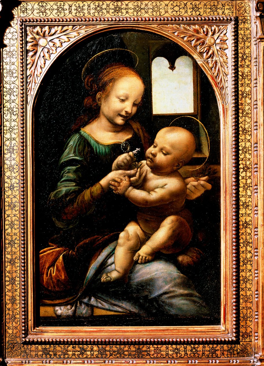 Çiçekli Madonna, Madonna Benois, 1478. by Leonardo da Vinci
