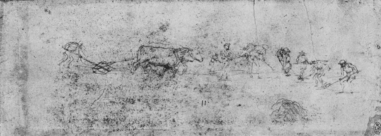Çiftçilik ve Kazma Adamları, c1480 1945 by Leonardo da Vinci