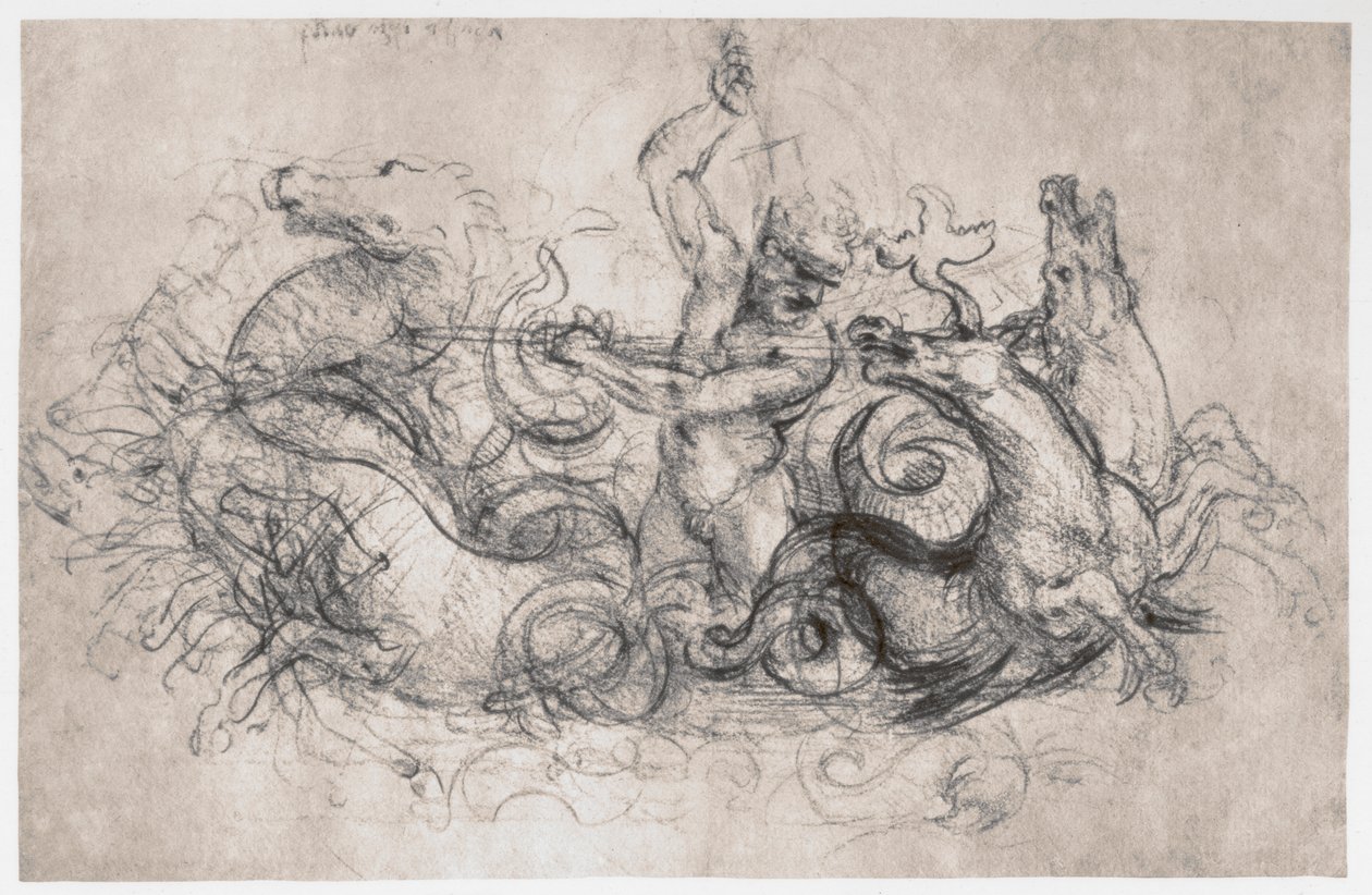 Neptün, c1504 by Leonardo da Vinci