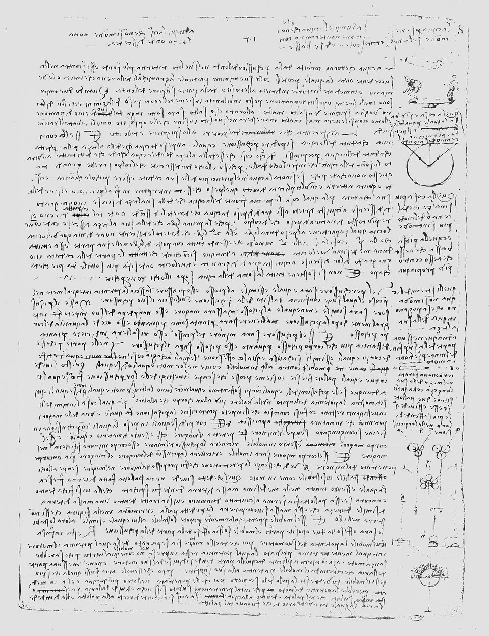 Codex Leicester'dan bir sayfa, 1508-12 by Leonardo da Vinci