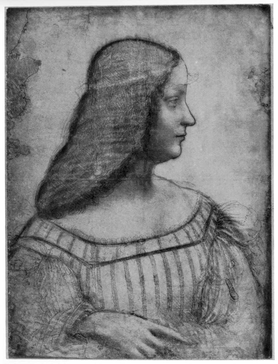 Isabella dEste'nin portresi, 1500 1954. by Leonardo da Vinci