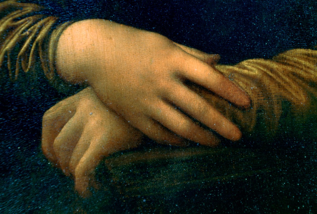 Mona Lisa detayının portresi, 1503-1506 by Leonardo da Vinci