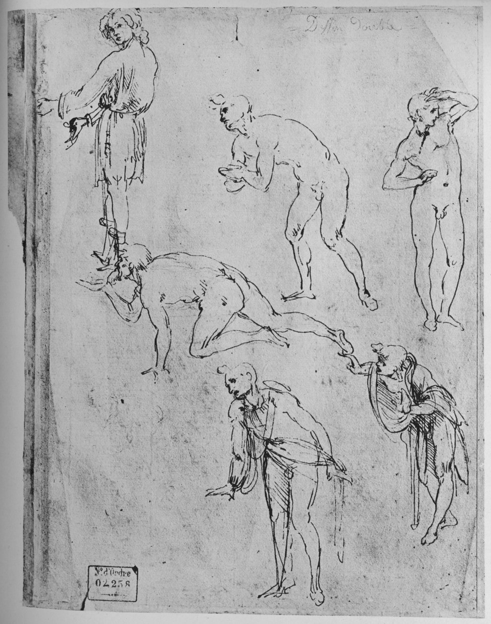 Figürlerin Altı Çalışması, 1481-1483 1945 by Leonardo da Vinci