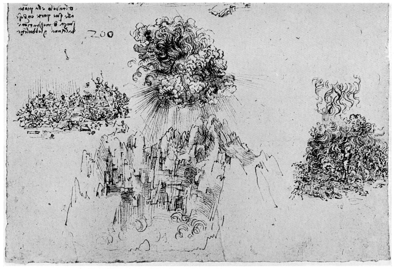 Son Yargının Taslağı, 15. yüzyılın sonları veya 16. yüzyılın başlarında 1954 by Leonardo da Vinci