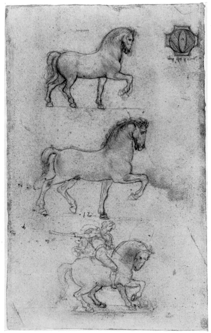 Trivulzio Anıtı için çalışmalar, c1508 1954. by Leonardo da Vinci