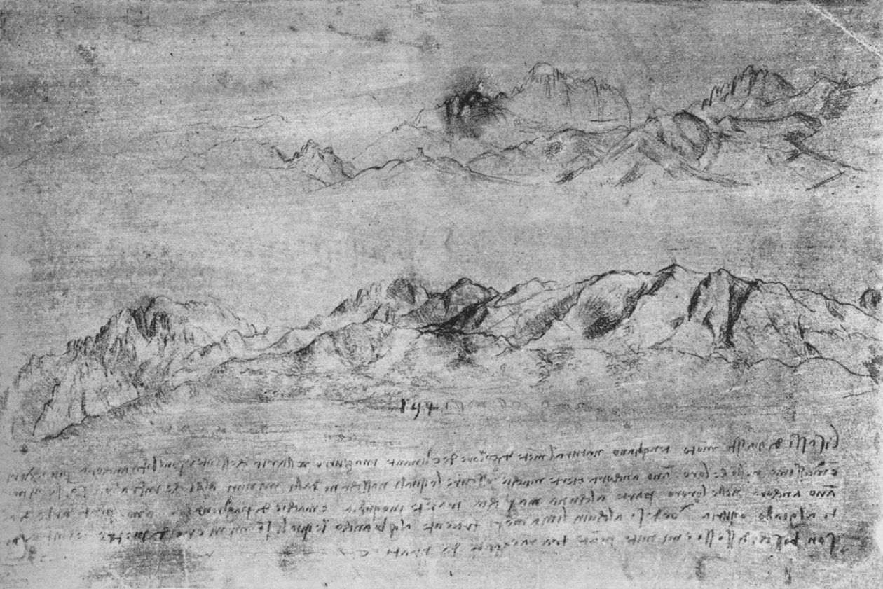 Sıradağlar Çalışmaları, c1480 1945 by Leonardo da Vinci