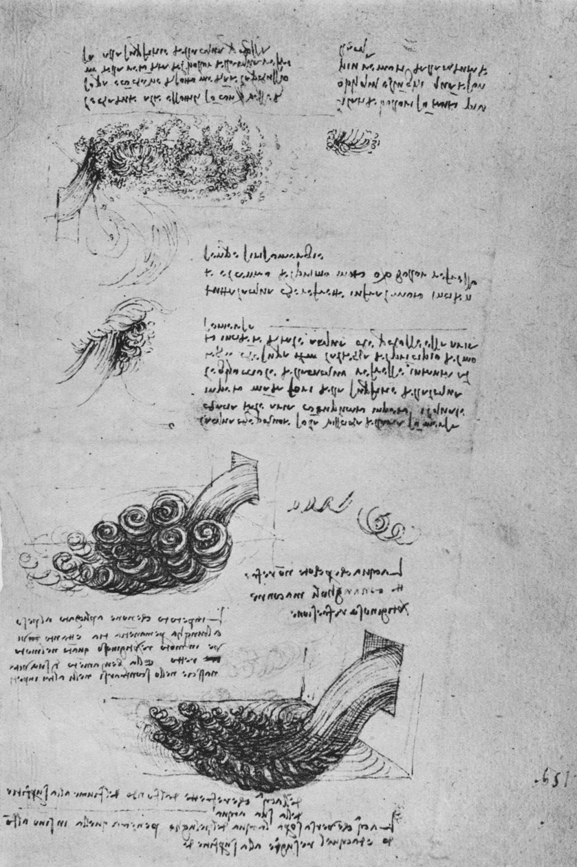 Su Oluşumları Çalışmaları, c1480 1945 by Leonardo da Vinci