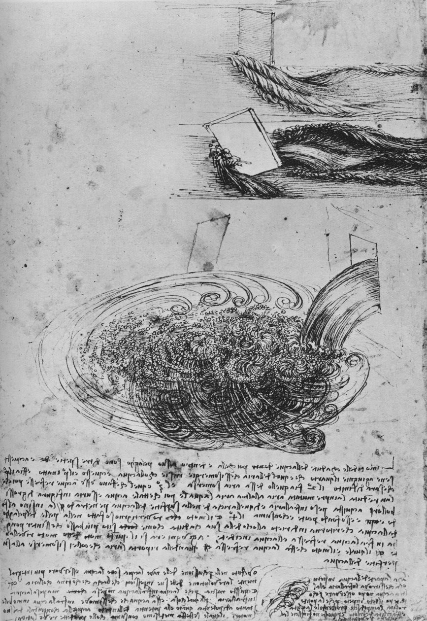 Su Oluşumları Çalışmaları, c1480 1945 by Leonardo da Vinci