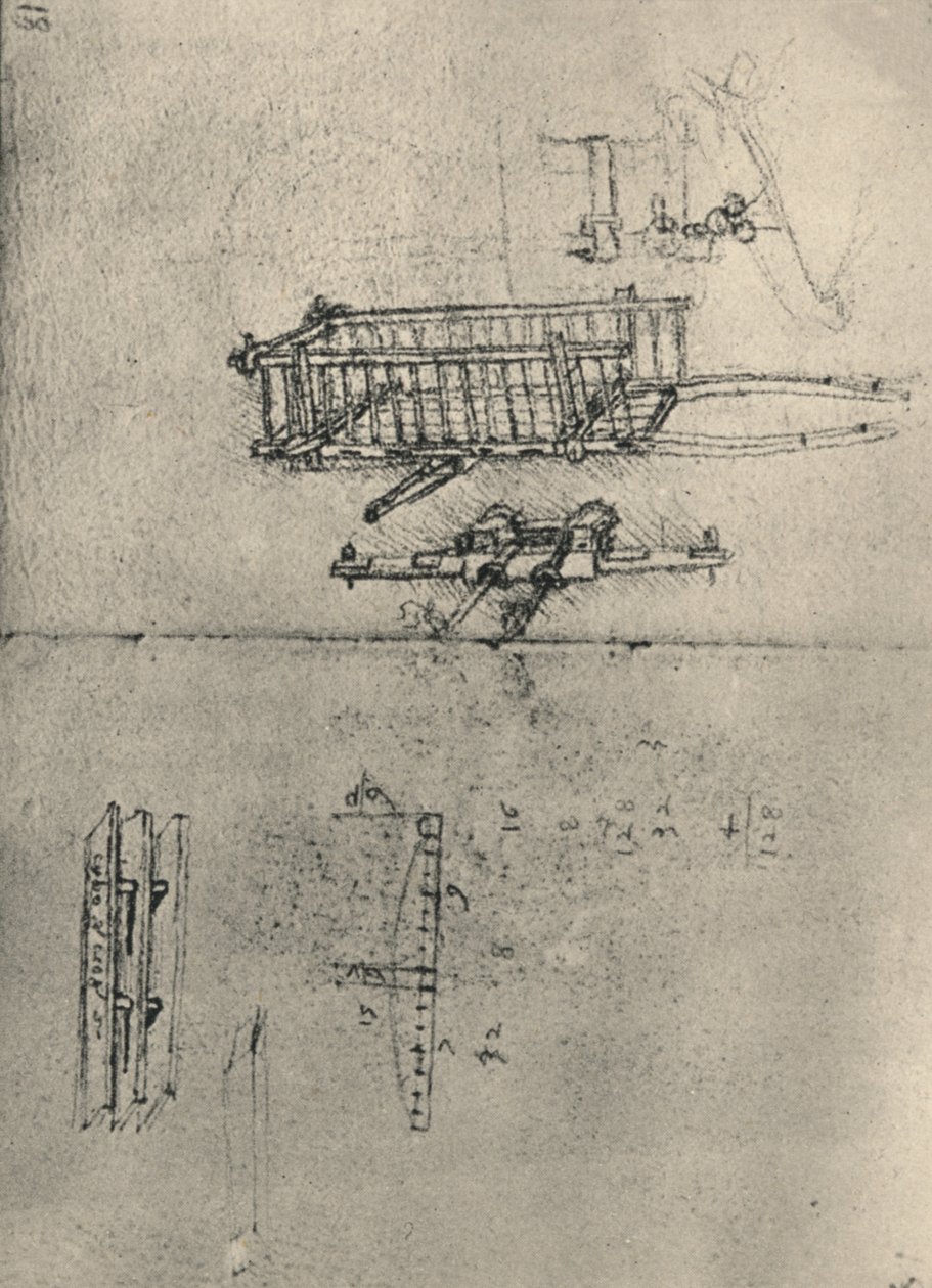 Bir Araba Çalışmaları, Vb., c1480 1945 by Leonardo da Vinci