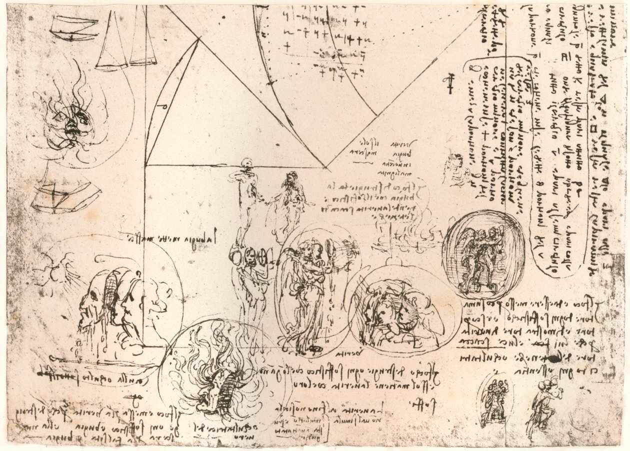 Amblem çalışmaları, c1472-c1519 1883 by Leonardo da Vinci