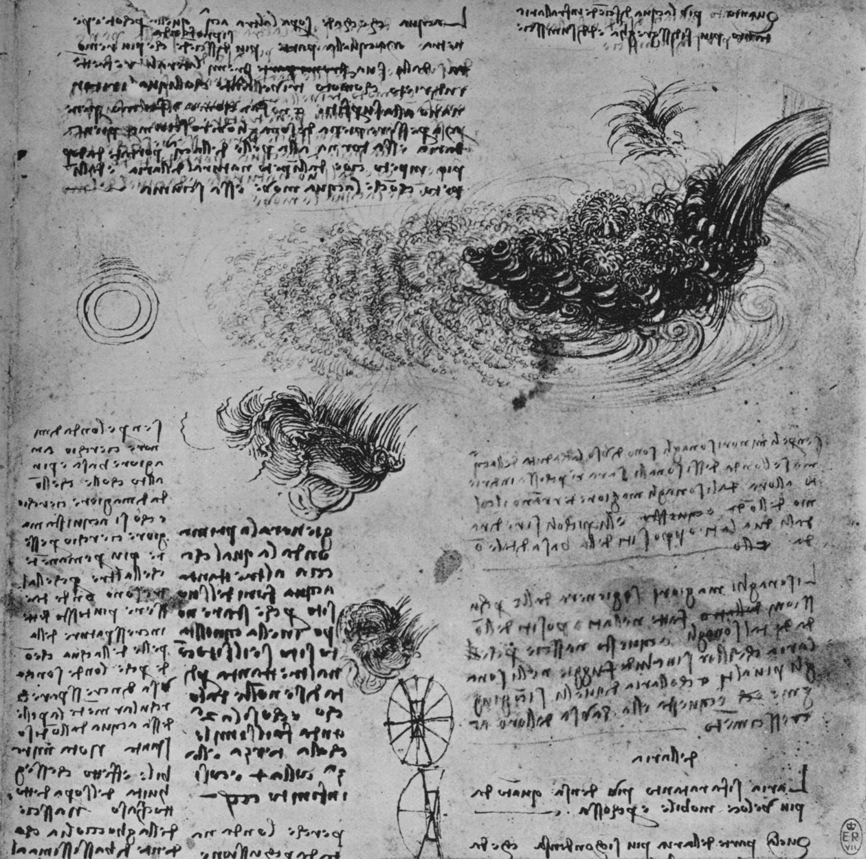 Hareket Halindeki Su Oluşumu Çalışmaları, c1480 1945 by Leonardo da Vinci