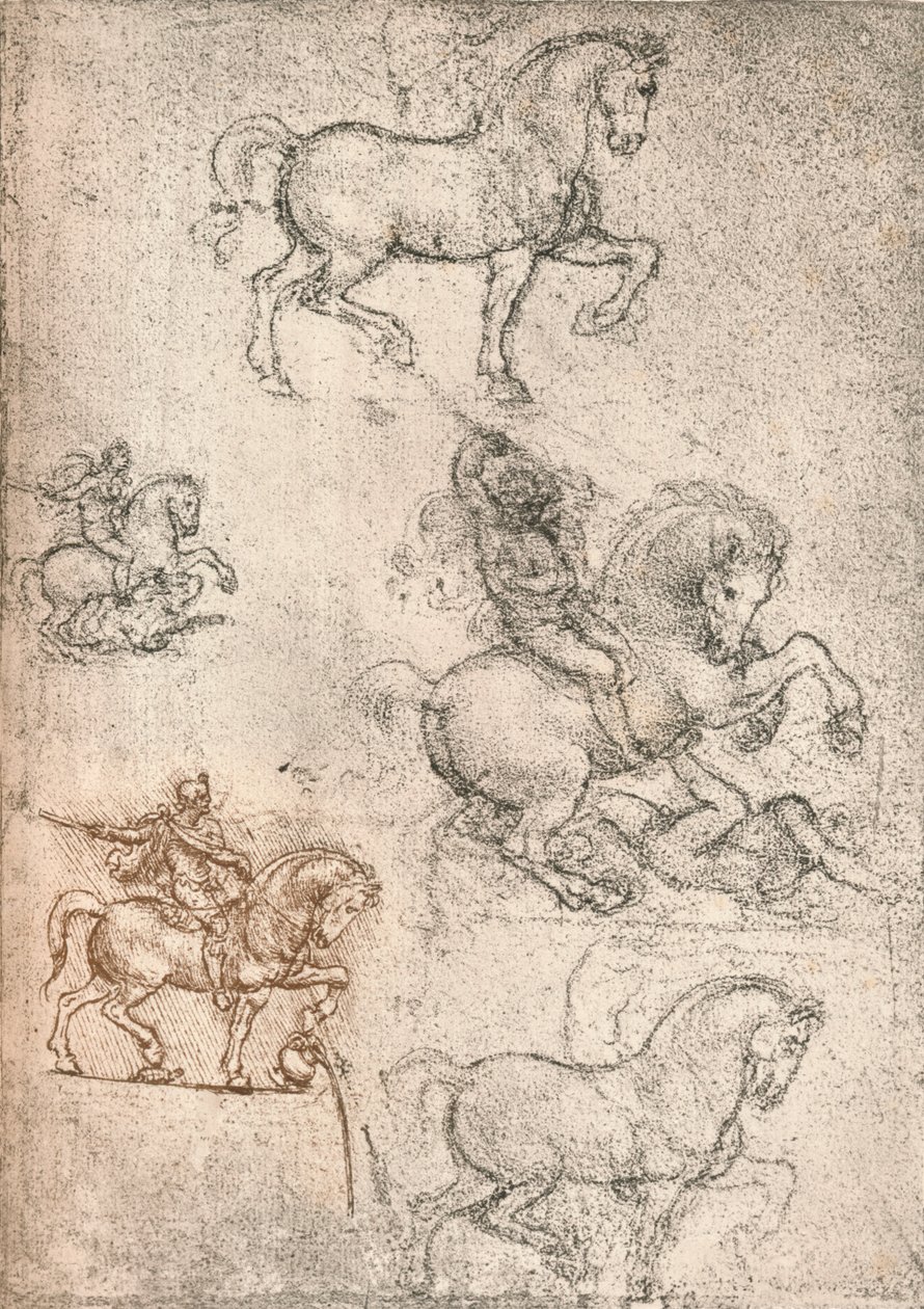 Sforza Anıtı için Çalışma, c1482-c1499 1883 by Leonardo da Vinci