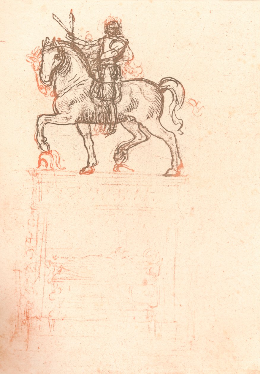 Sforza Anıtı için Çalışma, c1482-c1499 1883 by Leonardo da Vinci