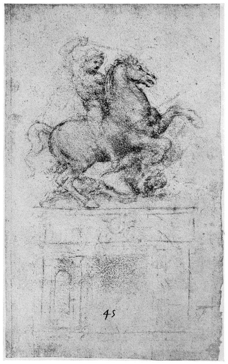 Trivulzio Anıtı için Çalışma, c1508 1954 by Leonardo da Vinci