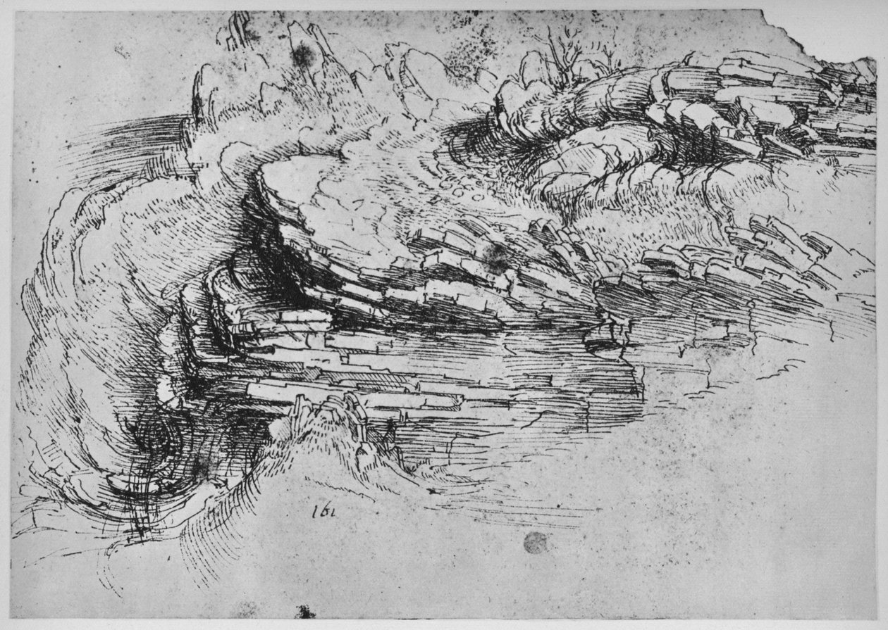 Kaya Oluşumlarının İncelenmesi, c1480 1945 by Leonardo da Vinci