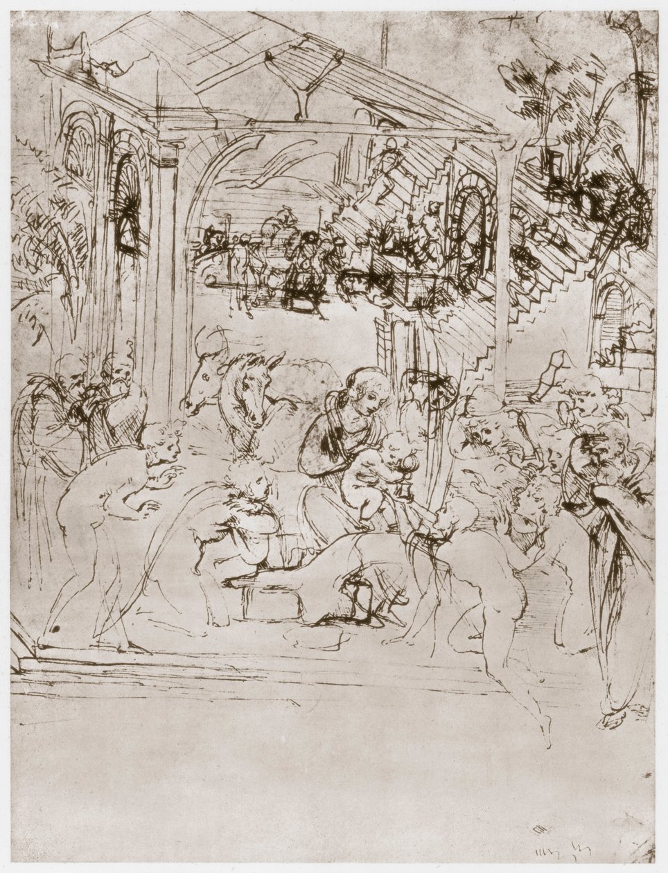 Kralların Hayranlığı, c1480 by Leonardo da Vinci