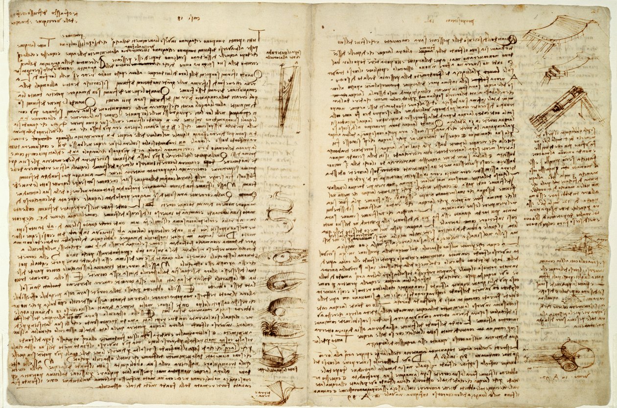 Codex Hammer veya Codex Leicester, 1508-12 by Leonardo da Vinci