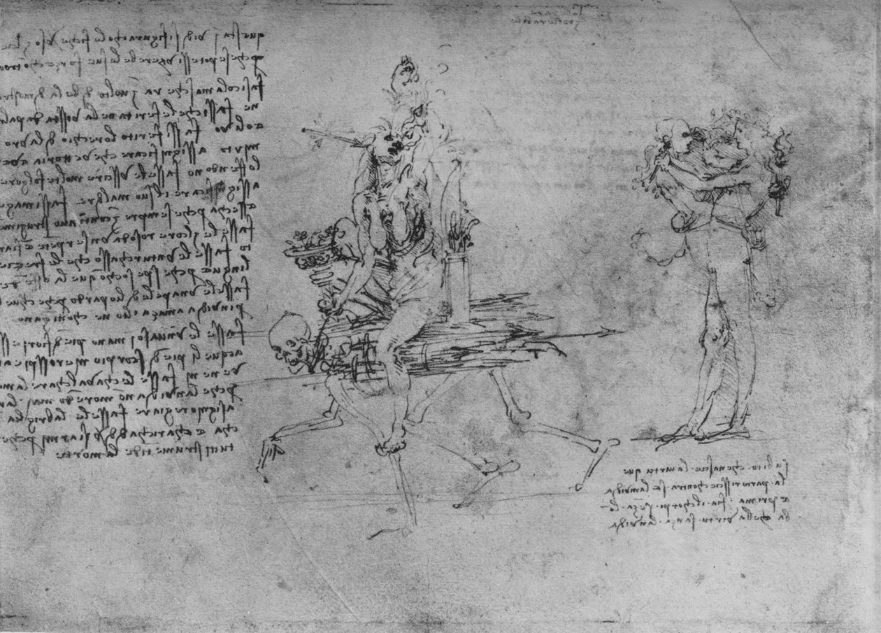 Kıskançlığın İki Alegorisi, c1480 1945 by Leonardo da Vinci