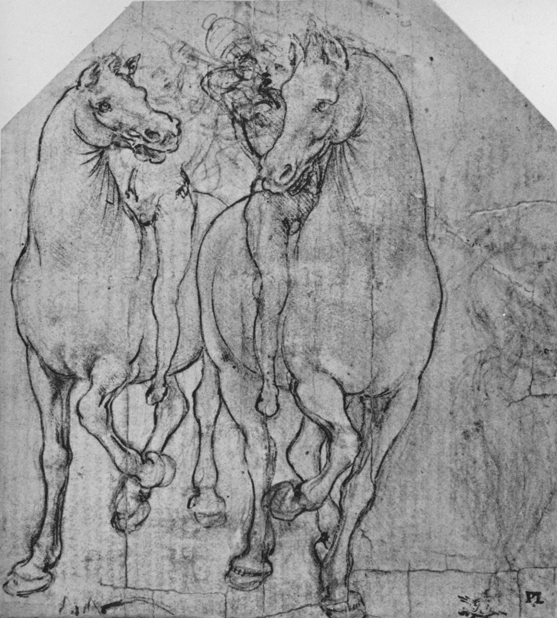 İki Atlı, c1480 1945 by Leonardo da Vinci