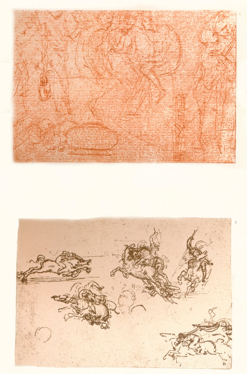 İki çizim, c1472-c1519 1883. by Leonardo da Vinci
