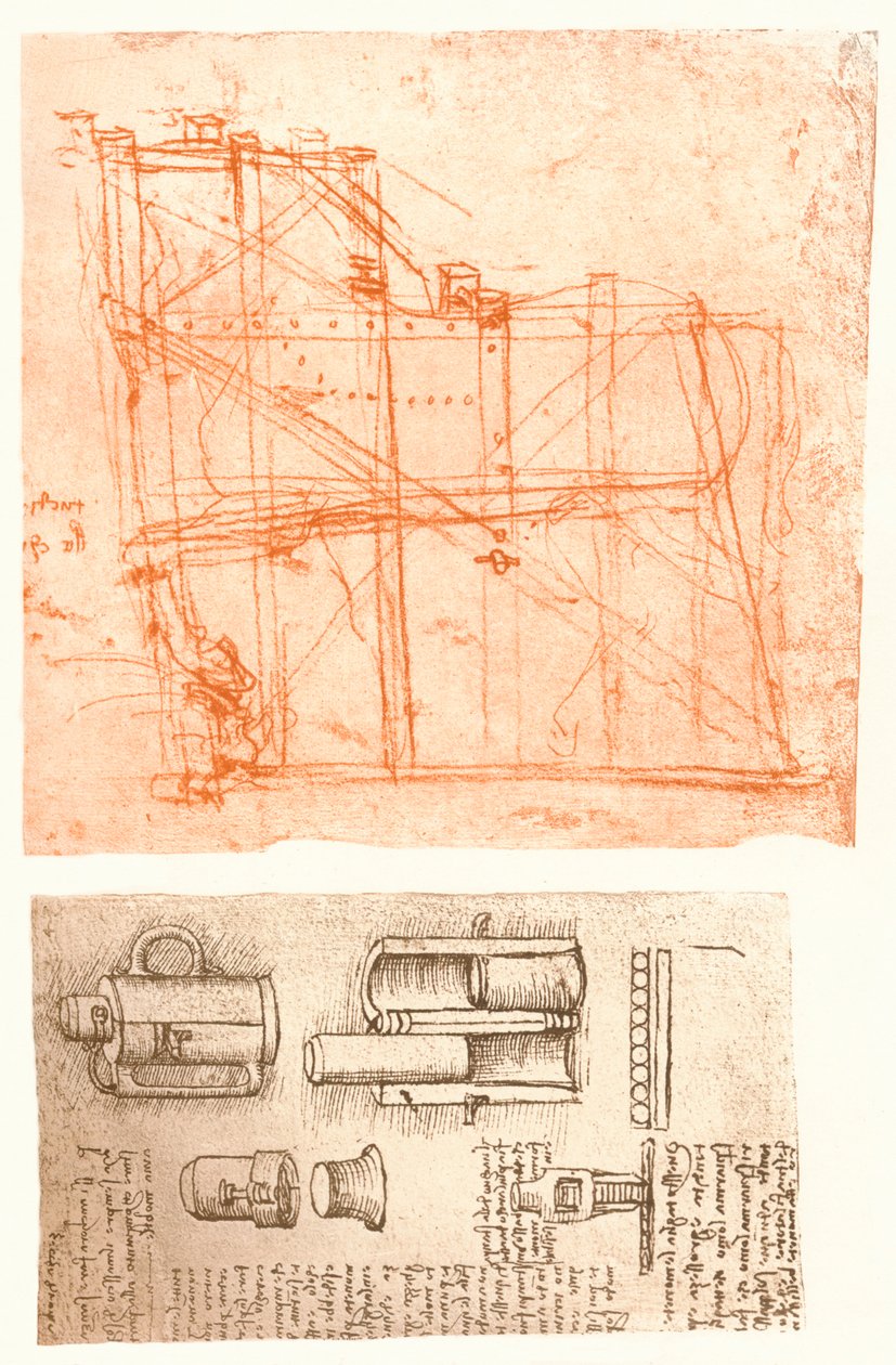 İki çizim, c1472-c1519 1883 by Leonardo da Vinci