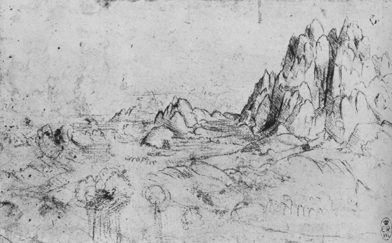 Bir Sıradağ Görünümü, c1480 1945 by Leonardo da Vinci