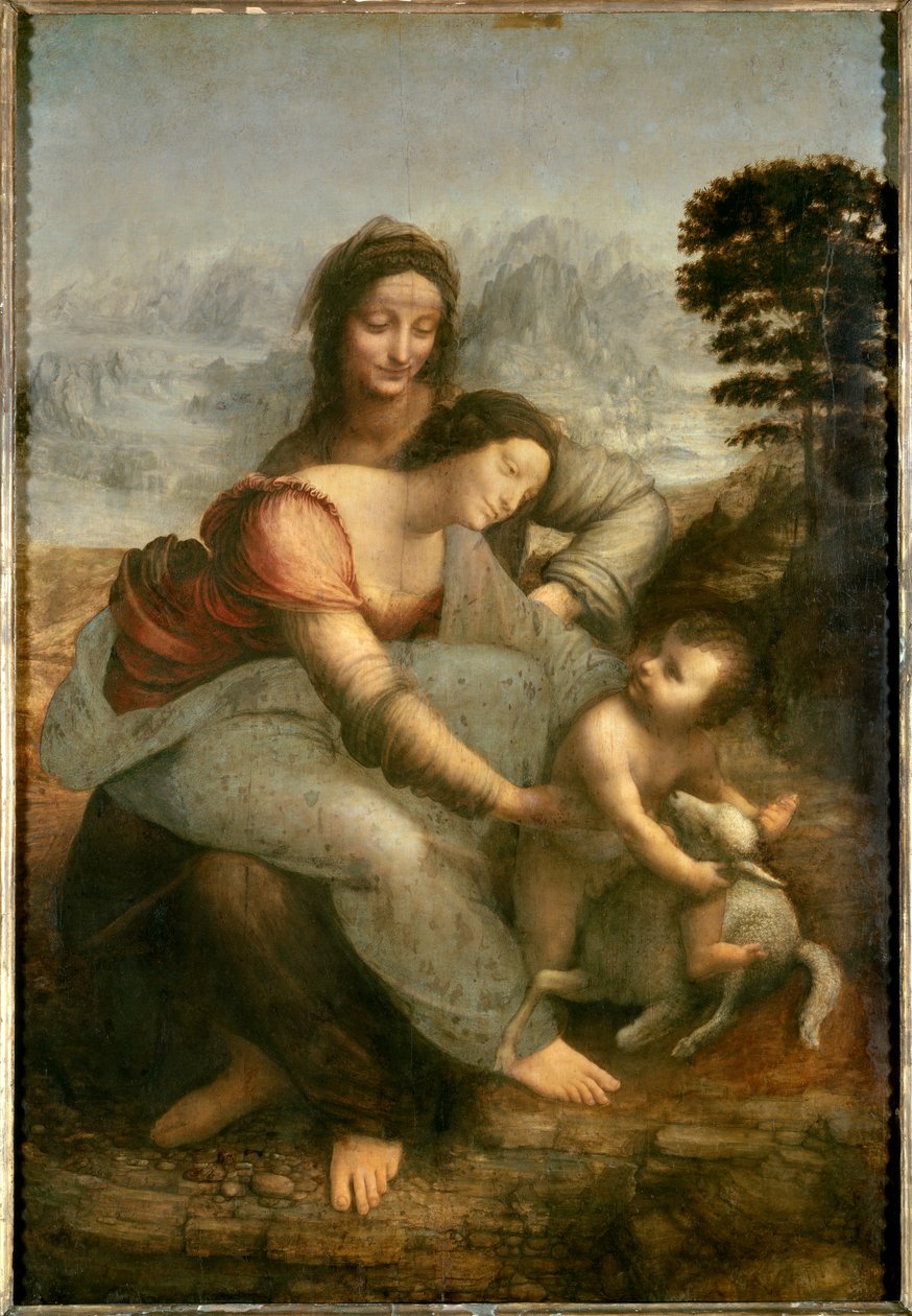 Aziz Anne ile Bakire ve Çocuk by Leonardo da Vinci