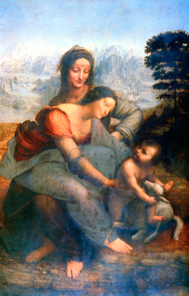 Aziz Anne ile Bakire ve Çocuk, 1502-1516 by Leonardo da Vinci