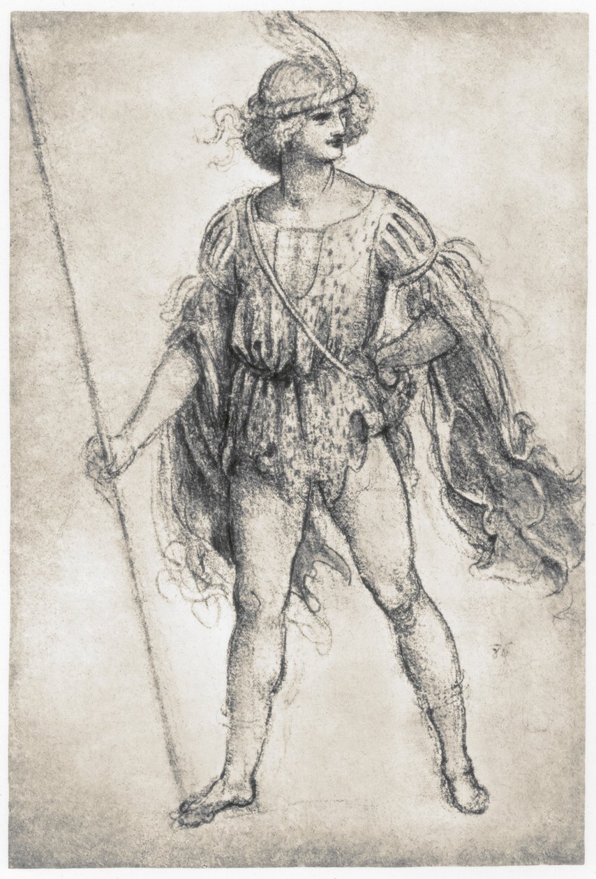 Maskeli Balo Kostümlü Gençlik, 1506-1507 by Leonardo da Vinci